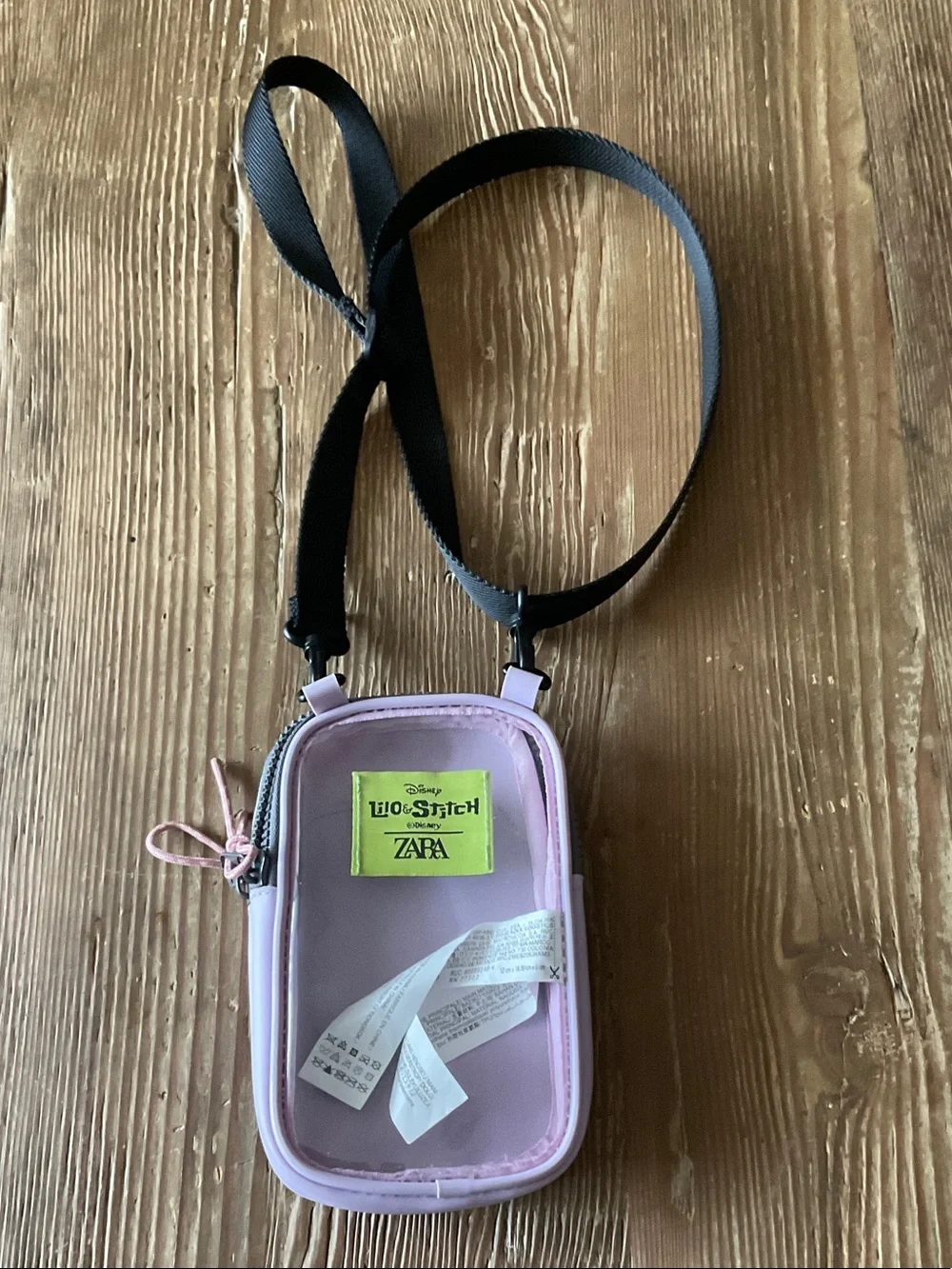 Zara Disney Lilac Lilo & Stitch Crossbody Bag with Pastel Blue Character